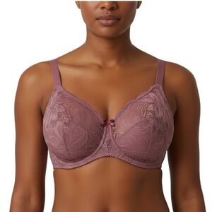 Understance Lace Underwire Bra Womens 34J Dark Rose Romantic Feminine